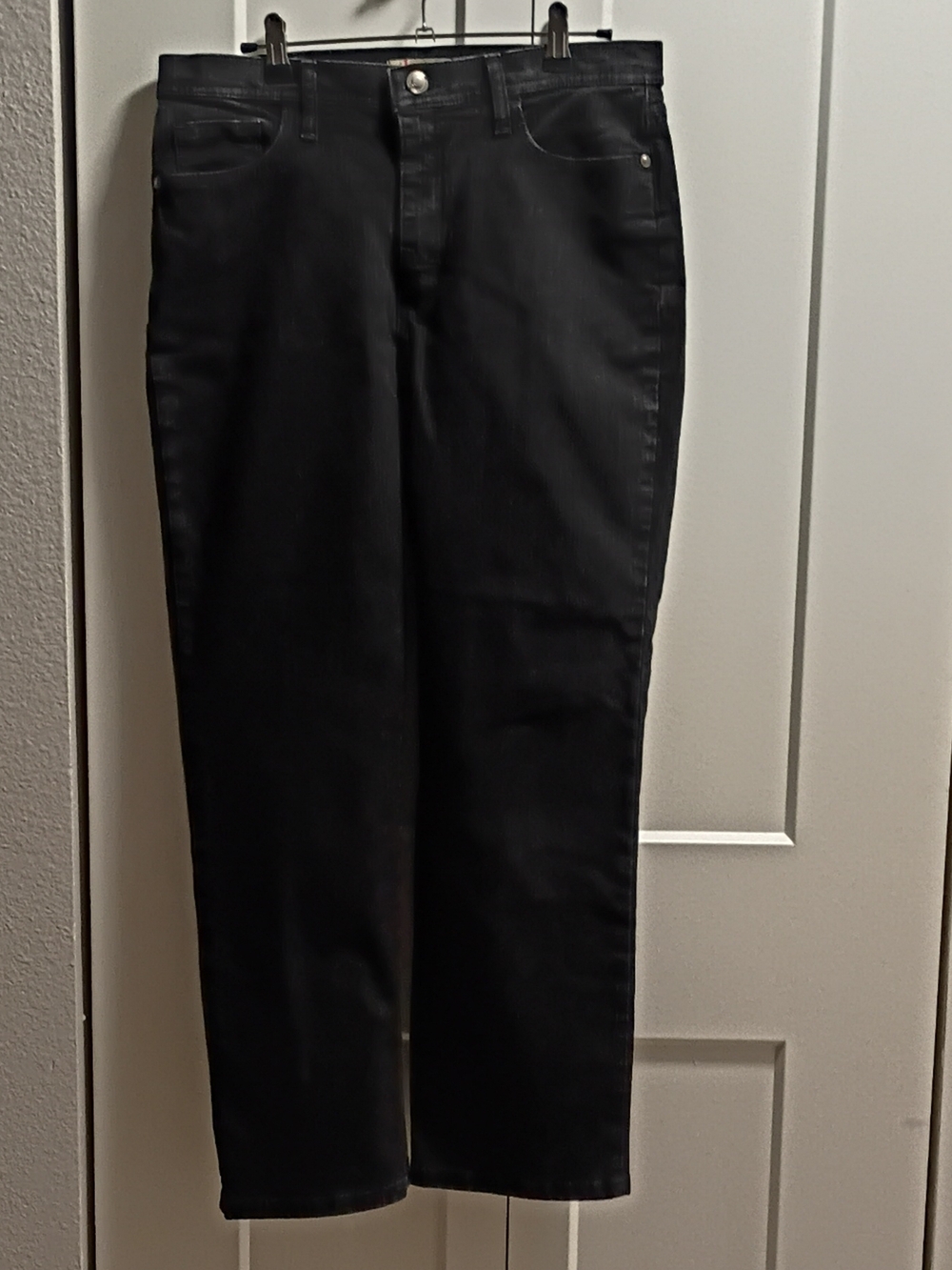 Lee Black Classic Fit Straight Jeans with Pink Accent